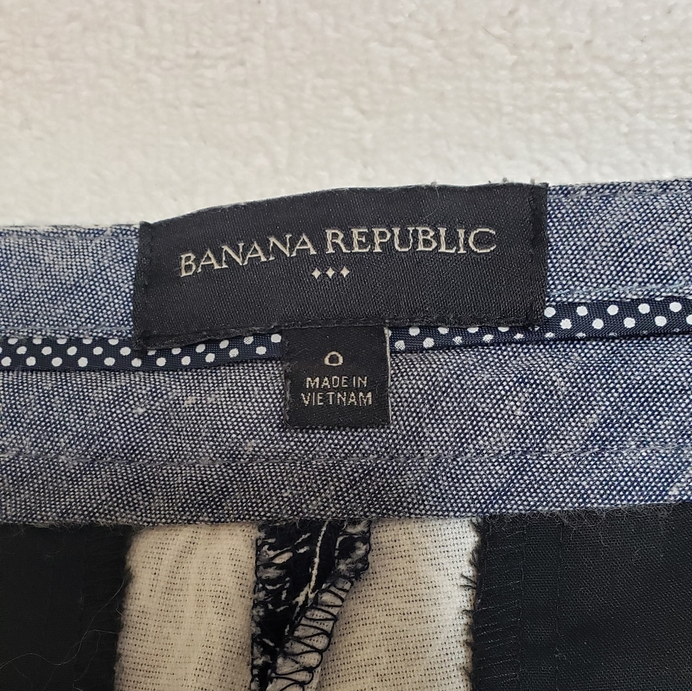 Banana Republic Women's Blue Floral Shors Tailored Print Size 0 - Picture 7 of 13